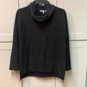 Cowl Neck Sweater w/hoodie style pocket. The hoodie you can wear anywhere!